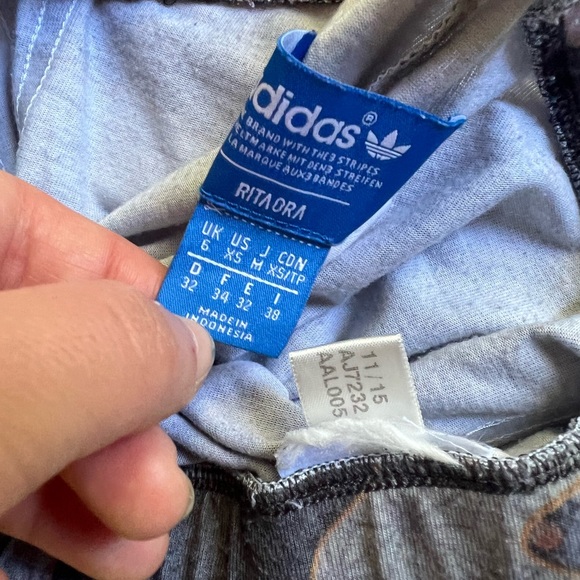 Adidas Asian Arena Kimono Track Tee + Leggings Set Crane Rare HTF XS Rita Ora - Picture 10 of 12